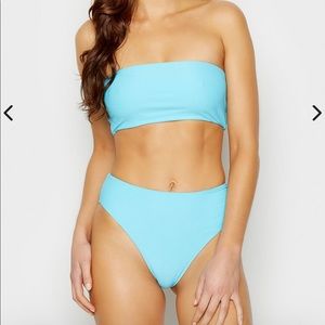Jenna high waisted Frankie’s bikini set aqua